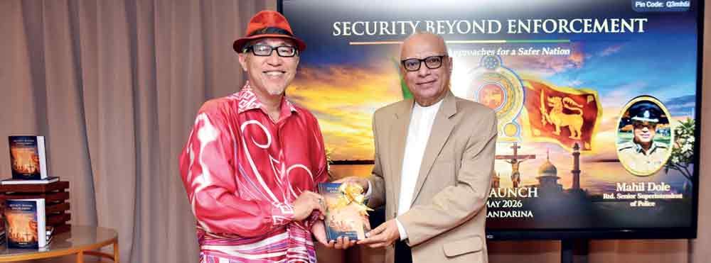 Mahil Dole presenting Security Beyond Enforcement at the launch event at Mandarina Colombo